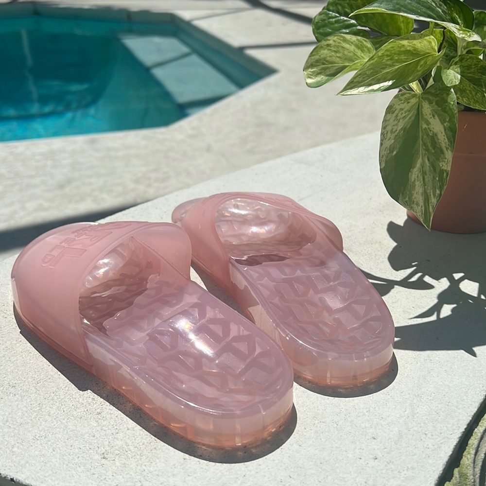 Pink Karl Lagerfeld Slides